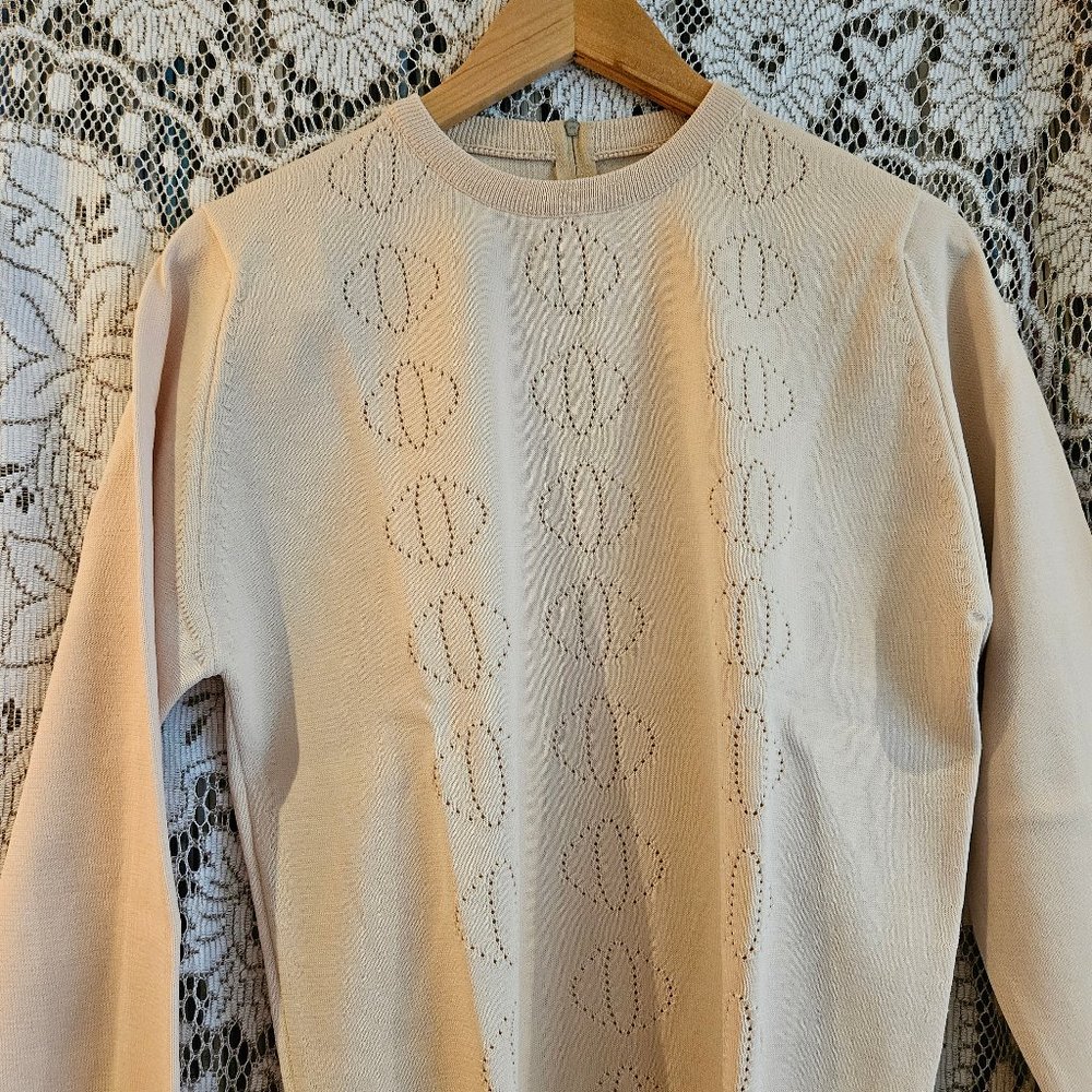 Vintage Crew Neck  Sweater Finely Knit Japan